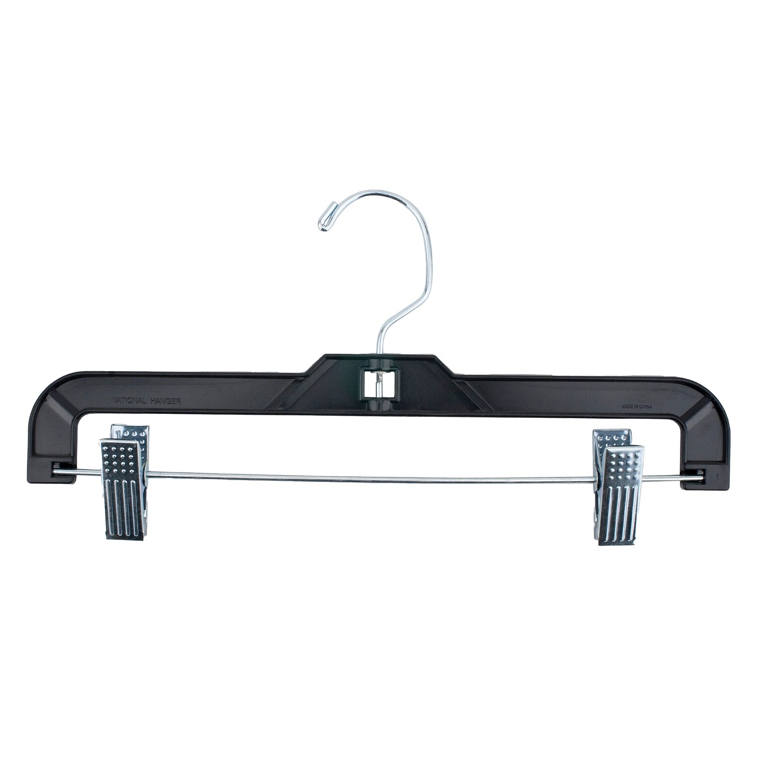Nahanco 12 Plastic Super Heavy Weight Skirt/Slack Hanger, Black, 100/Carton (2611RC)