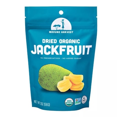 Mavuno Harvest Gluten Free Organic Dried Jackfruit Fruit Snacks, 2 oz., 6 Bags/Pack (MAHW-JACK2OZ6PK)