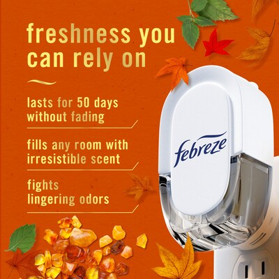 Febreze Luxe Plug Air Freshener Warmer Refill, Crisp Fall Breeze Scent, 0.87 fl. oz., 2/Pack (13891)