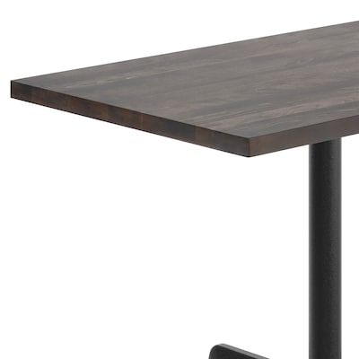 Flash Furniture Bennett Wooden Commercial Indoor Table, 48" x 30", Dark Brown Top/Black Base (GSF3048DBT2230)