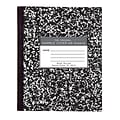 Roaring Spring Paper Products 1-Subject Composition Notebooks, 7 x 8.5, Wide Ruled, 48 Sheets, Bla