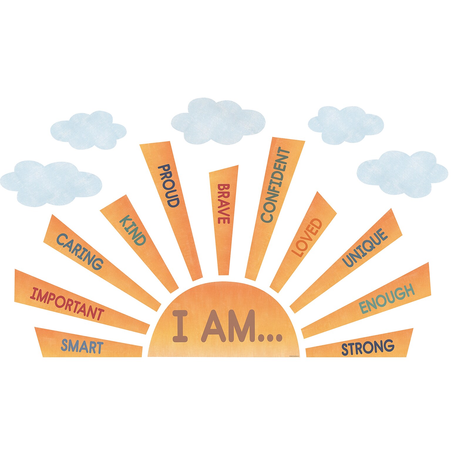 Teacher Created Resources Moving Mountains Road Trip Sun Positive Affirmations Bulletin Board Set, 17/Set (TCR9223)