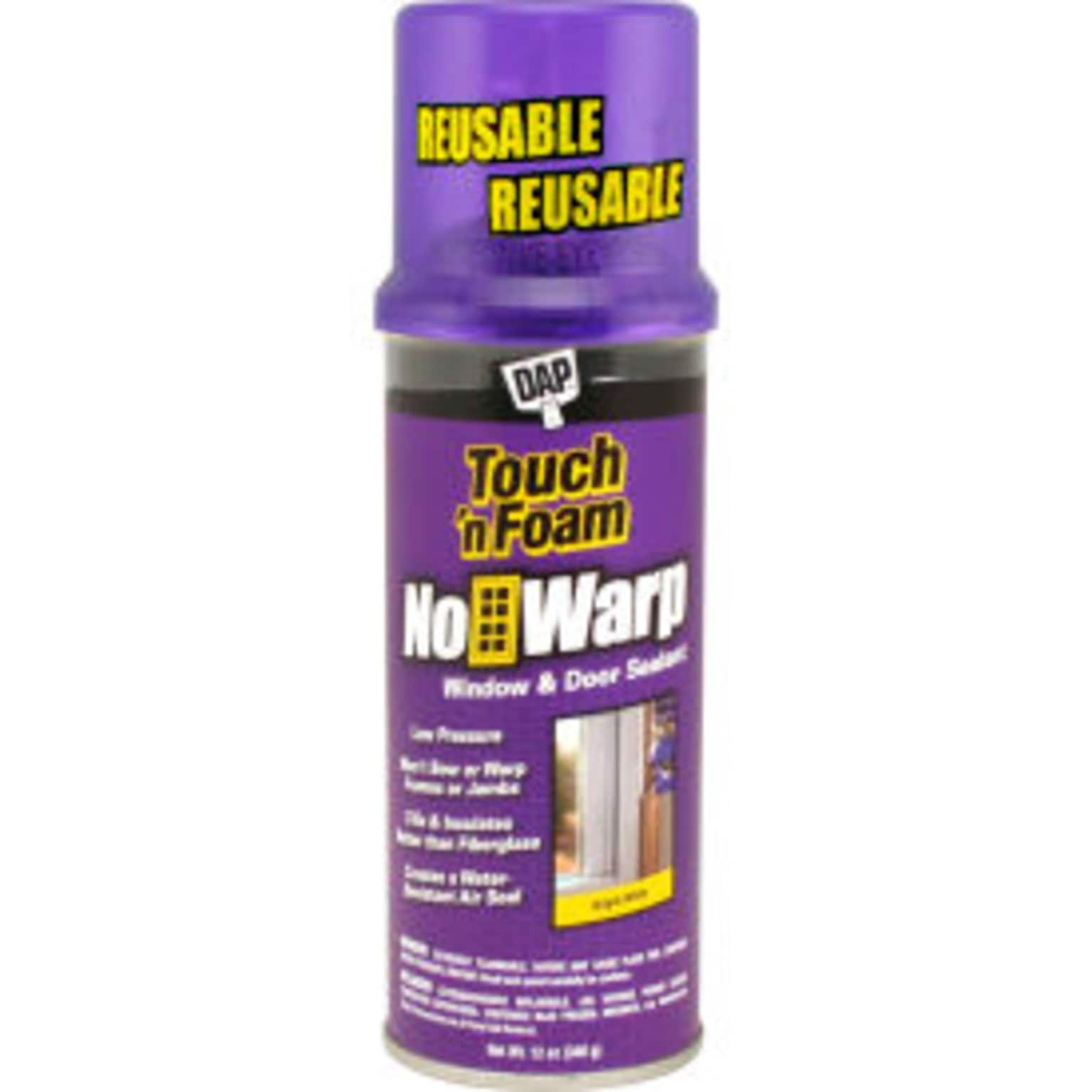 Dap Touch N Foam No Warp Window & Door Sealant, Cream, 12 oz., 12/Pack (B2321393)