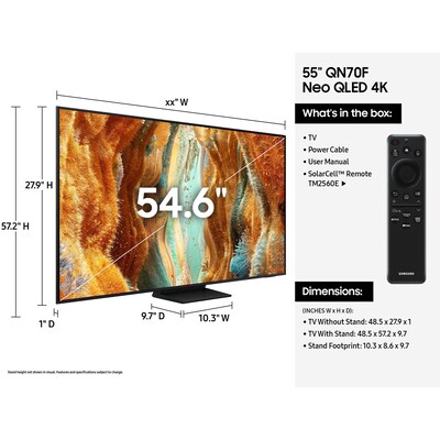 Samsung Neo QN70F 55" Smart QLED 4K UHD AI Enabled TV (QN55QN70FAFXZA)