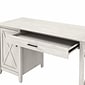Bush Furniture Key West 54"W Computer Desk with Lateral File Cabinet and Bookcase, Linen White Oak (KWS009LW)