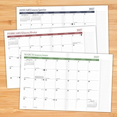 2027 Willow Creek Garden Botanical 6.5" x 9.5" Monthly Desk Calendar, Assorted Colors (66393)