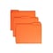 Smead Reinforced File Folder, 3 Tab, Letter Size, Orange, 100/Box (12534)
