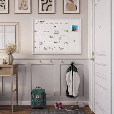 U Brands Magnetic Dry-Erase Whiteboard, Fiberboard Frame, 30" x 40" (2918U00-01)