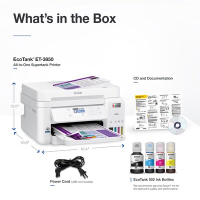 Epson EcoTank Pro ET-5150 Wireless All-in-One Supertank Printer White  C11CJ89201 - Best Buy