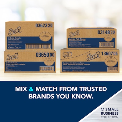 Scott Essential Recycled C-Fold Paper Towels, 1-Ply, 200 Sheets/Pack, 9 Packs/Carton (03623)