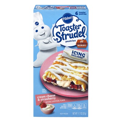 Pillsbury Toaster Strudel, Cream Cheese Strawberry, 11.7 oz, 36/Pack (600-04141)