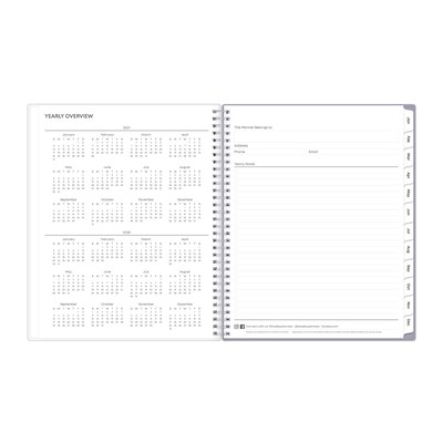 2027 Blue Sky Laila 8.5" x 11" Calendar Year Weekly & Monthly Planner, Plastic Cover (137273-27)