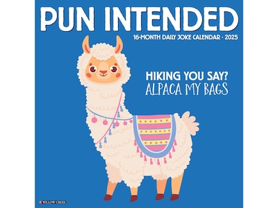2025 Willow Creek Pun Intended 12 x 12 Monthly Wall Calendar (44582)