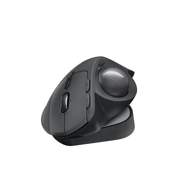 Logitech MX Ergo S Plus Wireless Ergonomic Trackball Mouse, Black