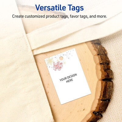 Avery  3" Blank Price & Merchandise Tags, White, 80/Carton (S00-FHE-PRMWT10)