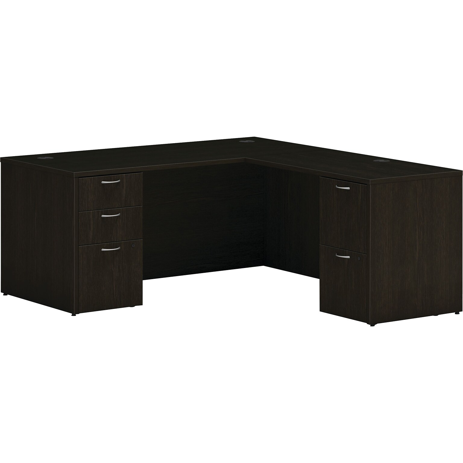 HON Mod 66W L-Shaped Double-Pedestal Desk, Java Oak (HLPL6672LDESKJA1)