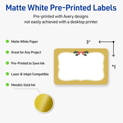 Avery Rectangle Multipurpose Labels, 2 x 3, White, 80/Pack (19479370471)