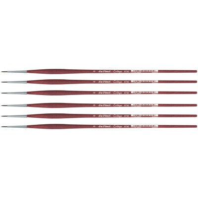 da Vinci COLLEGE Oil and Acrylic Synthetic Student Round Brush, 6 Brushes/Pack (DVXVA87300-6)