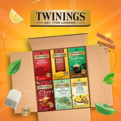 Twinings Variety Pack Assorted Tea Bags, 25 Bags/Box, 6 Boxes/Case (F15485)
