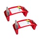 Mind Reader Sprout Collection 22.25" x 10.75" Plastic Kids' Lap Desk, Red, 2/Pack (2KIDLAP-RED)