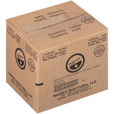 Seattle's Best Coffee Signature Blend No.3 Decaf Whole Bean Coffee, Medium Roast, 12 oz. (11008565)