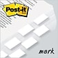 Post-it® Flags, 1" Wide, White, 2 Pads of 50, 100 Flags/Pack (680-WE2)