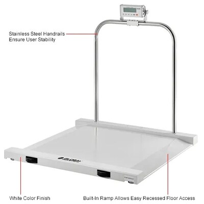 Global Industrial Wheelchair Scale, 1,000 Lb Capacity, 41-2/3"L x 41-1/4"W (244701)