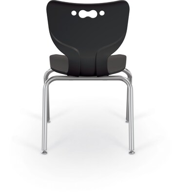 MooreCo 14 Hierarchy Student Chair with 4 Legs, Black/Chrome Base (703673595377)