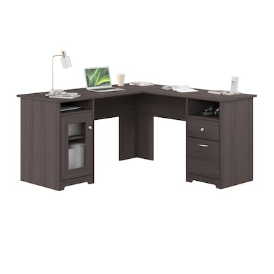 Bush Furniture Cabot 60W L Shaped Desk, Heather Gray (WC31730-03K)