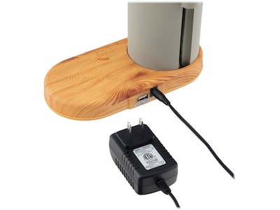 V-Light LED Multifunctional Desk Lamp, 18.75", Gray/Wood (SVLC0052WUG)