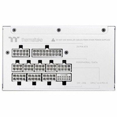 Thermaltake Toughpower GT 750W ATX 3.1 80 Plus Gold ATX Internal Power Supply, Snow White (PS-TPT-0750FNFAGU-W)
