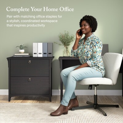 Bush Furniture Salinas Lateral File Cabinet, Vintage Black (SAF132VB-03)