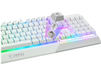 MSI Vigor GK30 Gaming Keyboard and Clutch GM11 Optical Mouse Combo, White (VIGORGK30CW)