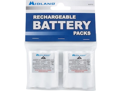 MIDLAND RADIO Rechargeable Ni-MH Two-Way Radio Battery for X-Talker T71VP/T75X3VP3/T75VP3/T77VP5, 2/