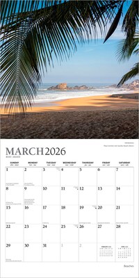 2026 Plato Beaches 12" x 12" Monthly Wall Calendar (9798330706754)