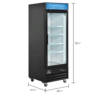 Global Industrial Nexel Merchandiser Refrigerator, 1 Glass Door, 23 Cu. Ft. (243005)