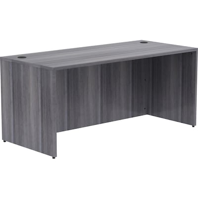 Lorell Essentials Series 66" W Rectangular Desk Shell, Weathered Charcoal (LLR69546)