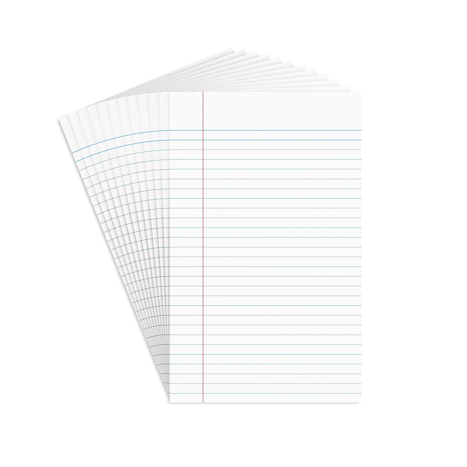 Staples Notepads, 5 x 8, Narrow Ruled, White, 50 Sheets/Pad, Dozen Pads/Pack (ST57330)