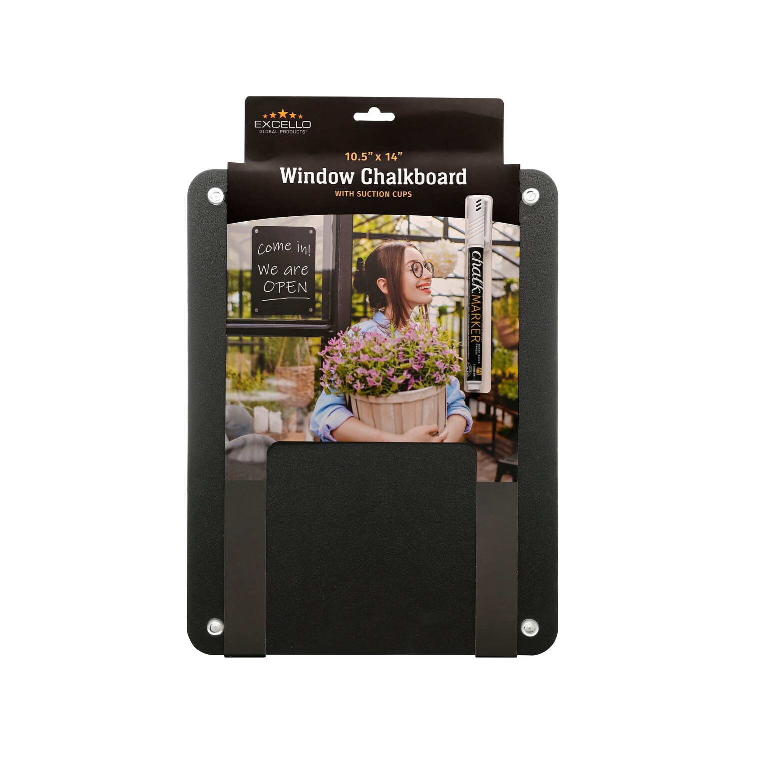 Excello Global Products Black Chalkboard, 14 x 10.5 (EGP-HD-0513-S)