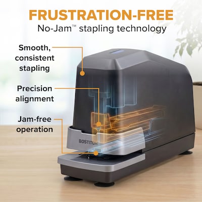 Bostitch Impulse Electric Desktop Stapler, 45-Sheet Capacity, Staples Included, Black (B8E-VALUE)