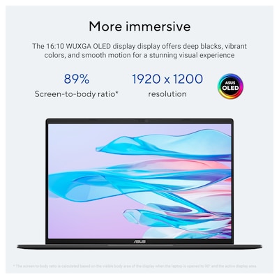 ASUS Vivobook S16 16 OLED Touch Laptop, Copilot+ PC, Intel Core Ultra 7 355, 16GB RAM, 512GB SSD, B