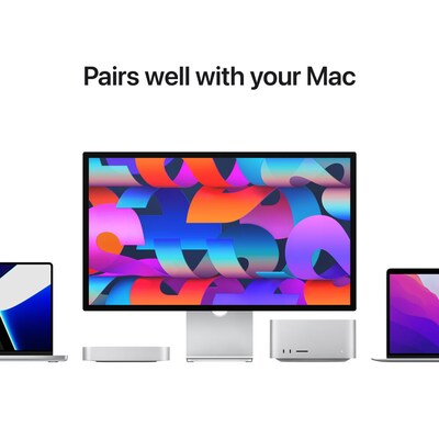 Apple Studio Display 27" 5K UHD Retina IPS 60Hz Monitor, Built-In Speaker, Silver (MYJL3LL/A)