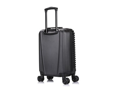 InUSA Ally 19.29" Hardside Suitcase, 4-Wheeled Spinner, TSA Checkpoint Friendly, Black (IUALL00S-BLK)