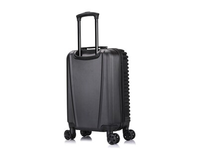 InUSA Ally 20" Hardside Suitcase, 4-Wheeled Spinner, TSA Checkpoint Friendly, Black (IUALL00S-BLK)