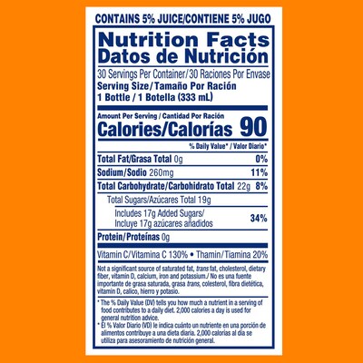 Sunny D Tangy Original Sport Bottle, 11.3 oz., 30/Pack (220-02659)