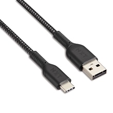 NXT Technologies™ 6 Ft. Braided USB-C to USB-A Cable, Black (NX60471)