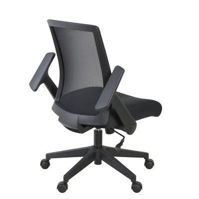 Regency Squire Ergonomic Task Mesh Office Swivel Chair w/ Flip Up Arms, Black (5401BK)