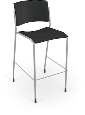 MooreCo Akt 4-Leg Student Stool, Black (56580-GL-BLACK)