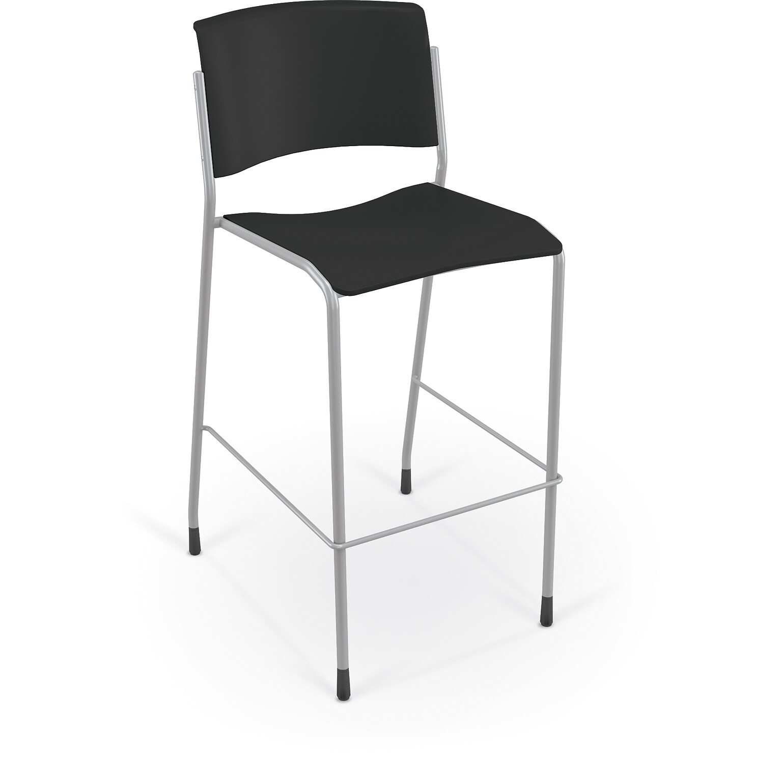 MooreCo Akt 4-Leg Student Stool, Black (56580-GL-BLACK)