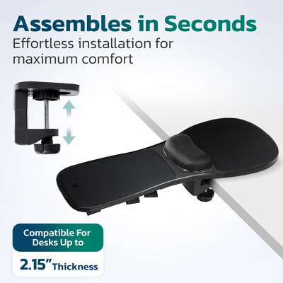 Purely E5920 Foam Non-Skid Arm Rest Pad and Mouse Bundle, Black (PMPE5920BD1)